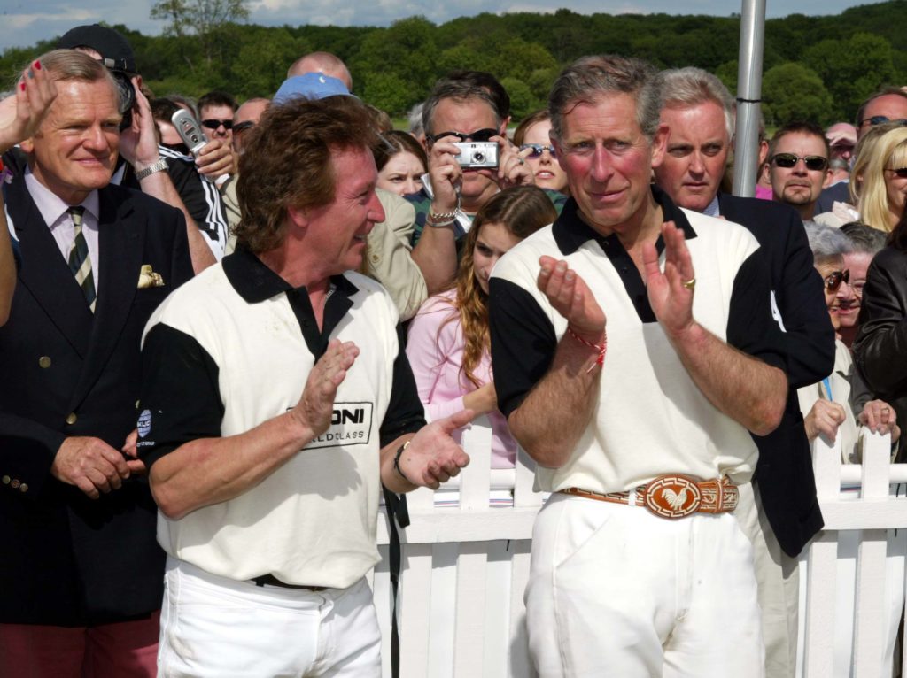 Kenney Jones and The Prince of Wales at Hurtwood Polo Club