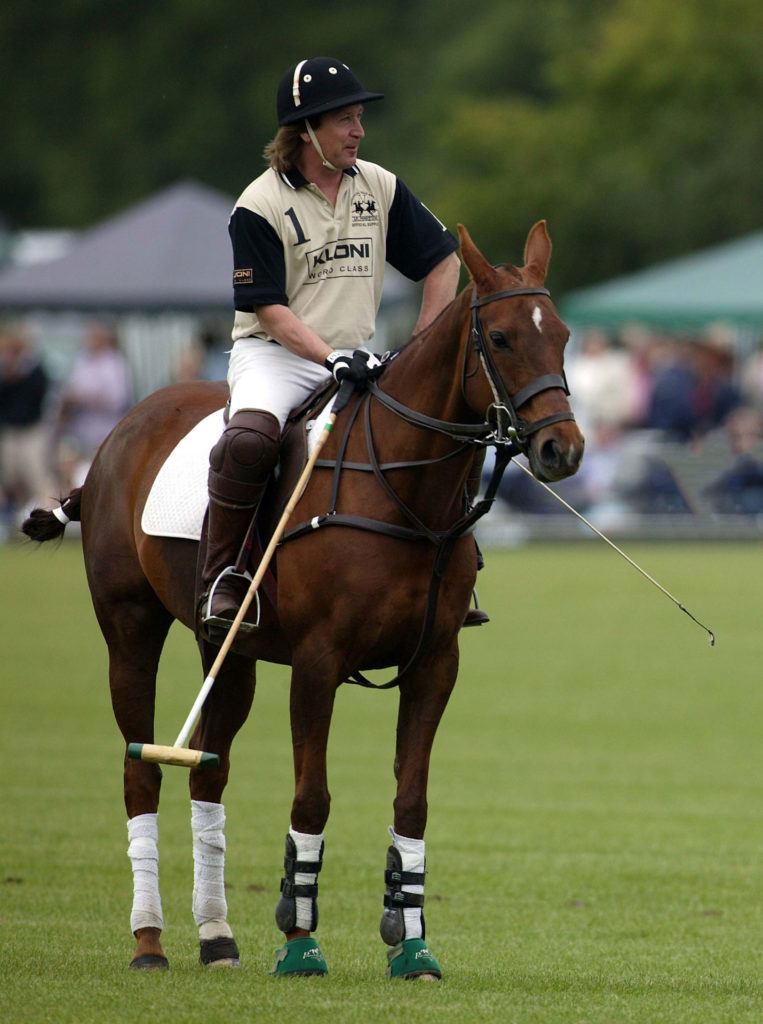 Kenney Jones playing polo at Hurtwood Park Polo Club